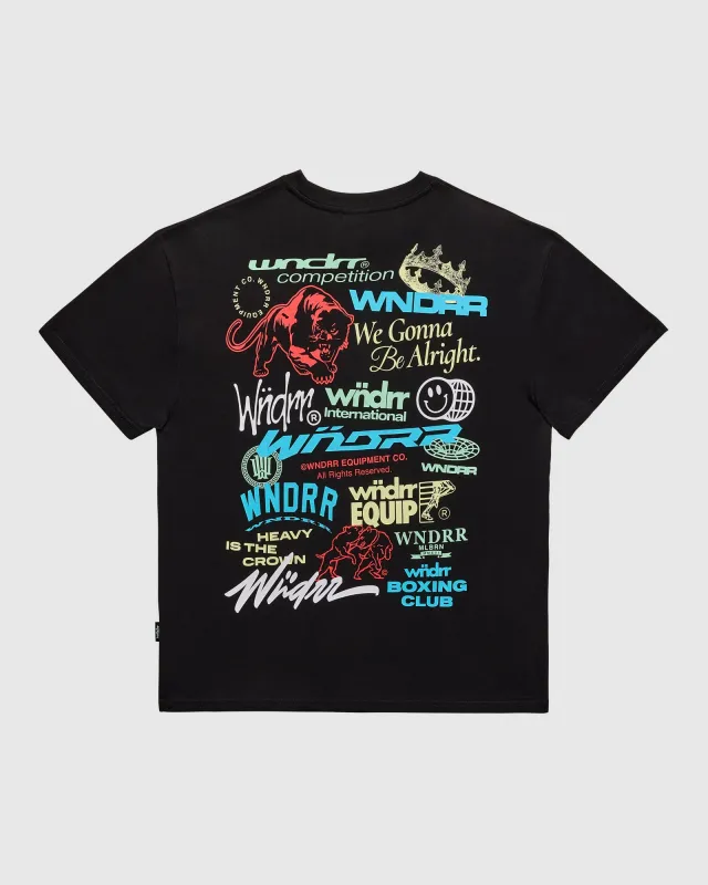 SYNDICATE BOX FIT TEE - BLACK sold by WNDRR