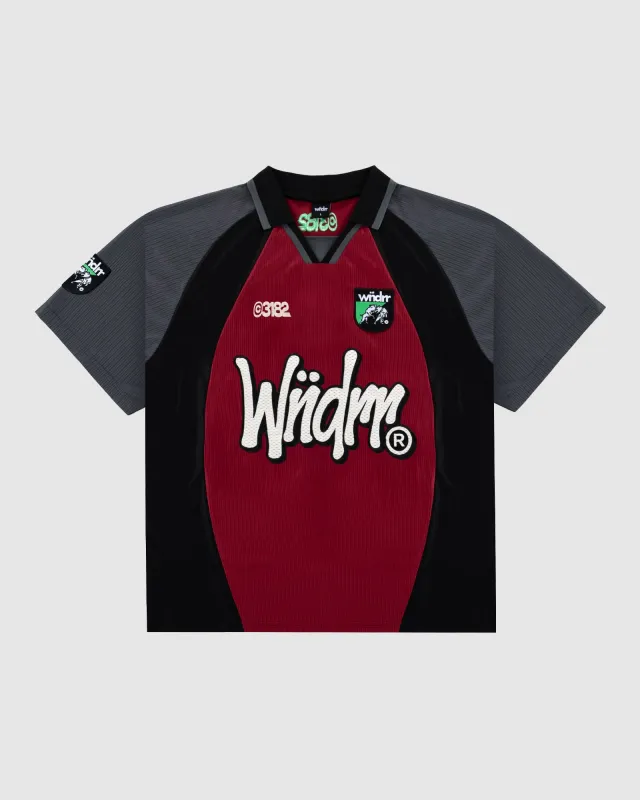 KICKOFF FOOTBALL JERSEY - BLACK/RED sold by WNDRR
