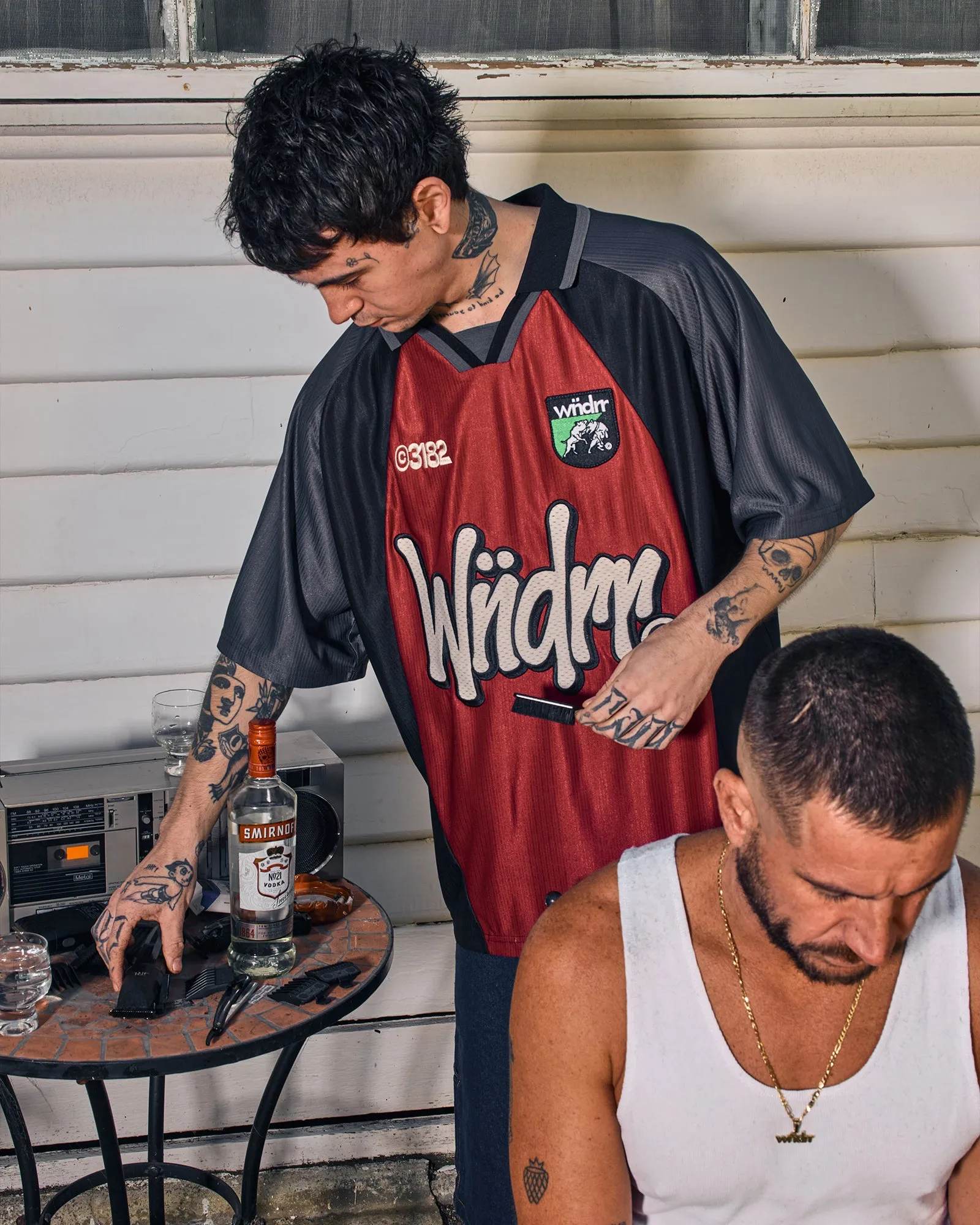 KICKOFF FOOTBALL JERSEY - BLACK/RED sold by WNDRR product image thumbnail 4