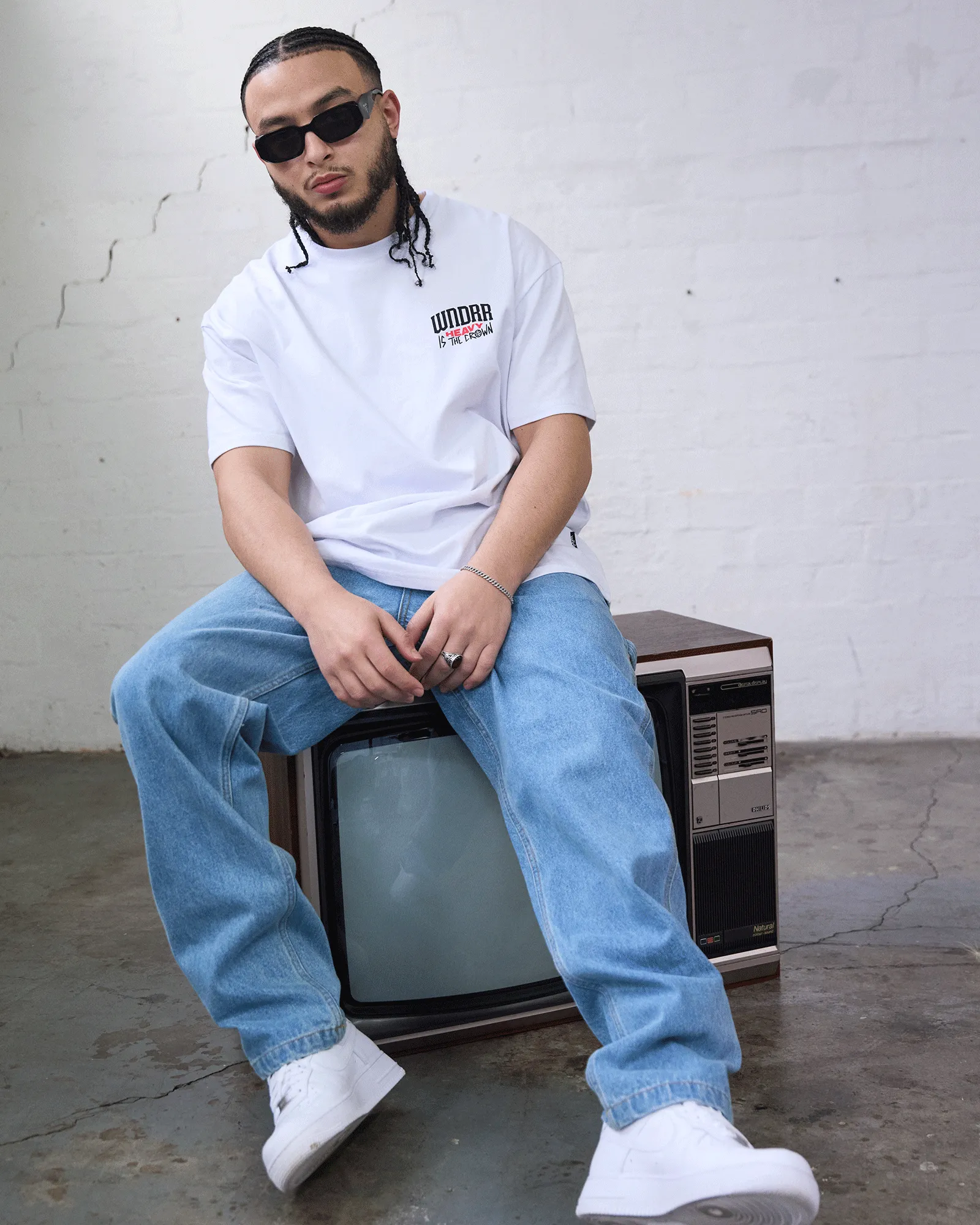 PLEDGE BOX FIT TEE - WHITE sold by WNDRR product image thumbnail 4