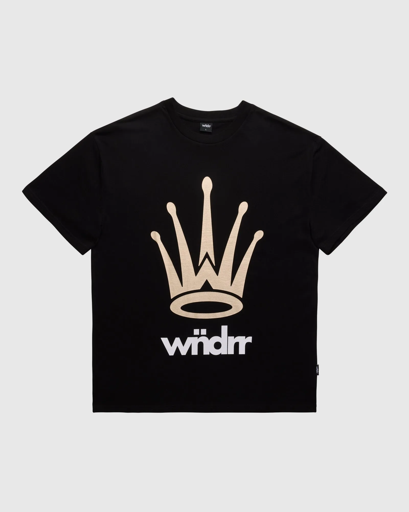 CREST BOX FIT TEE - BLACK sold by WNDRR