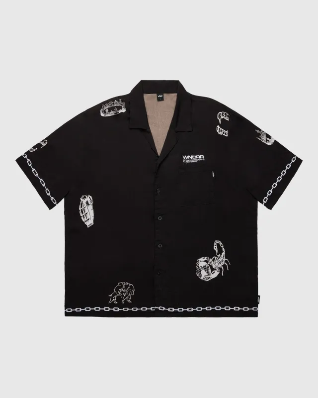 SYNDICATE S/S SHIRT - BLACK made by WNDRR