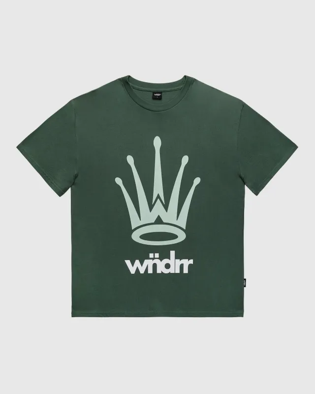 CREST BOX FIT TEE - DARK GREEN sold by WNDRR