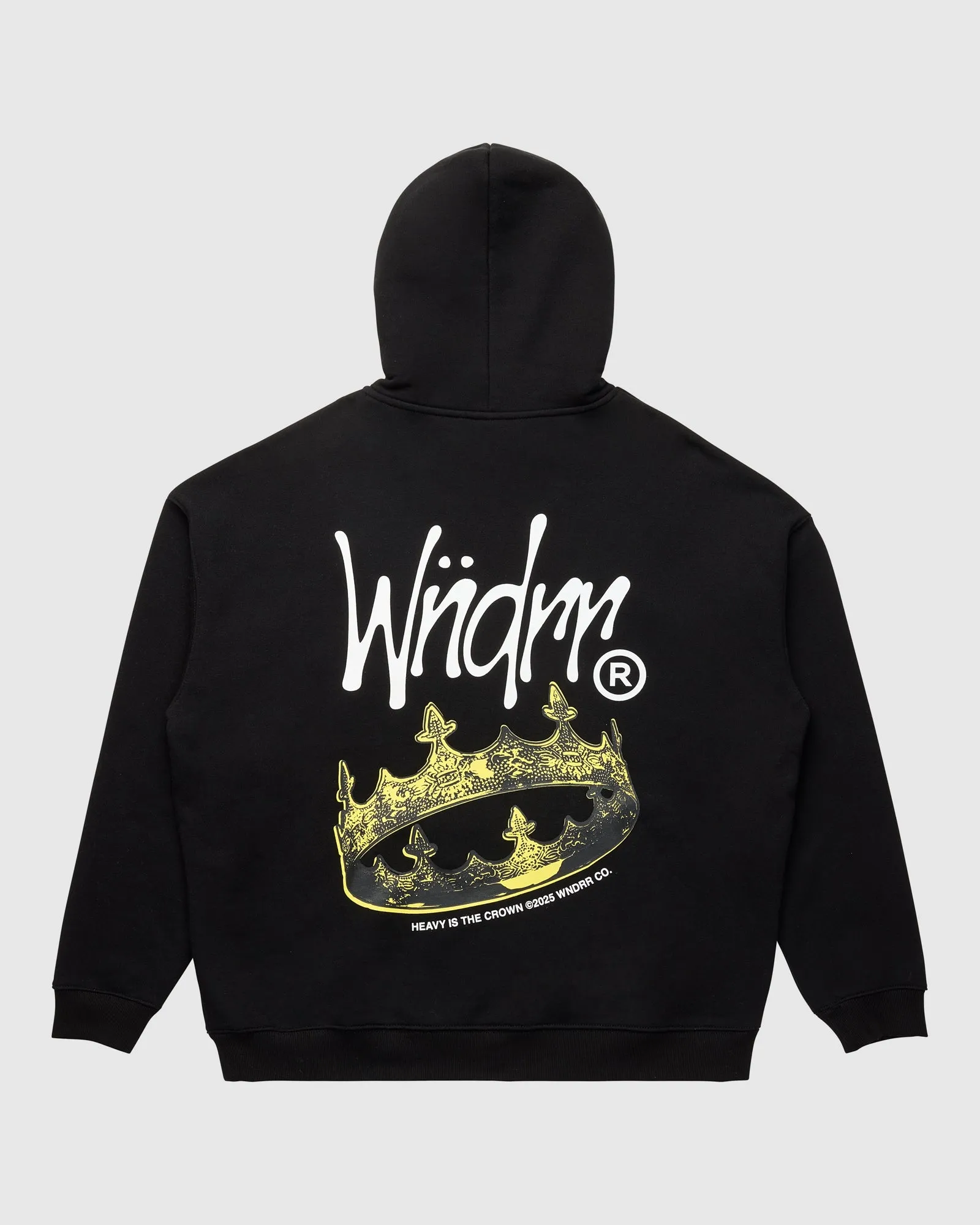 CROWN HOOD SWEAT - BLACK sold by WNDRR