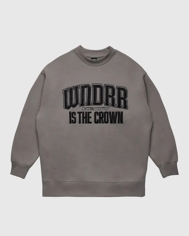 PROLOGUE CREW SWEAT - MOON GREY sold by WNDRR