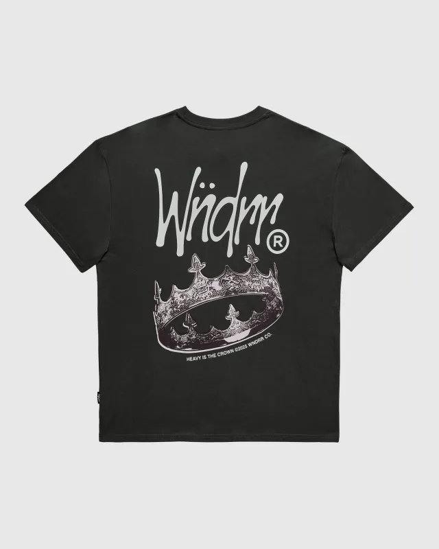 CROWN BOX FIT TEE - CHARCOAL sold by WNDRR