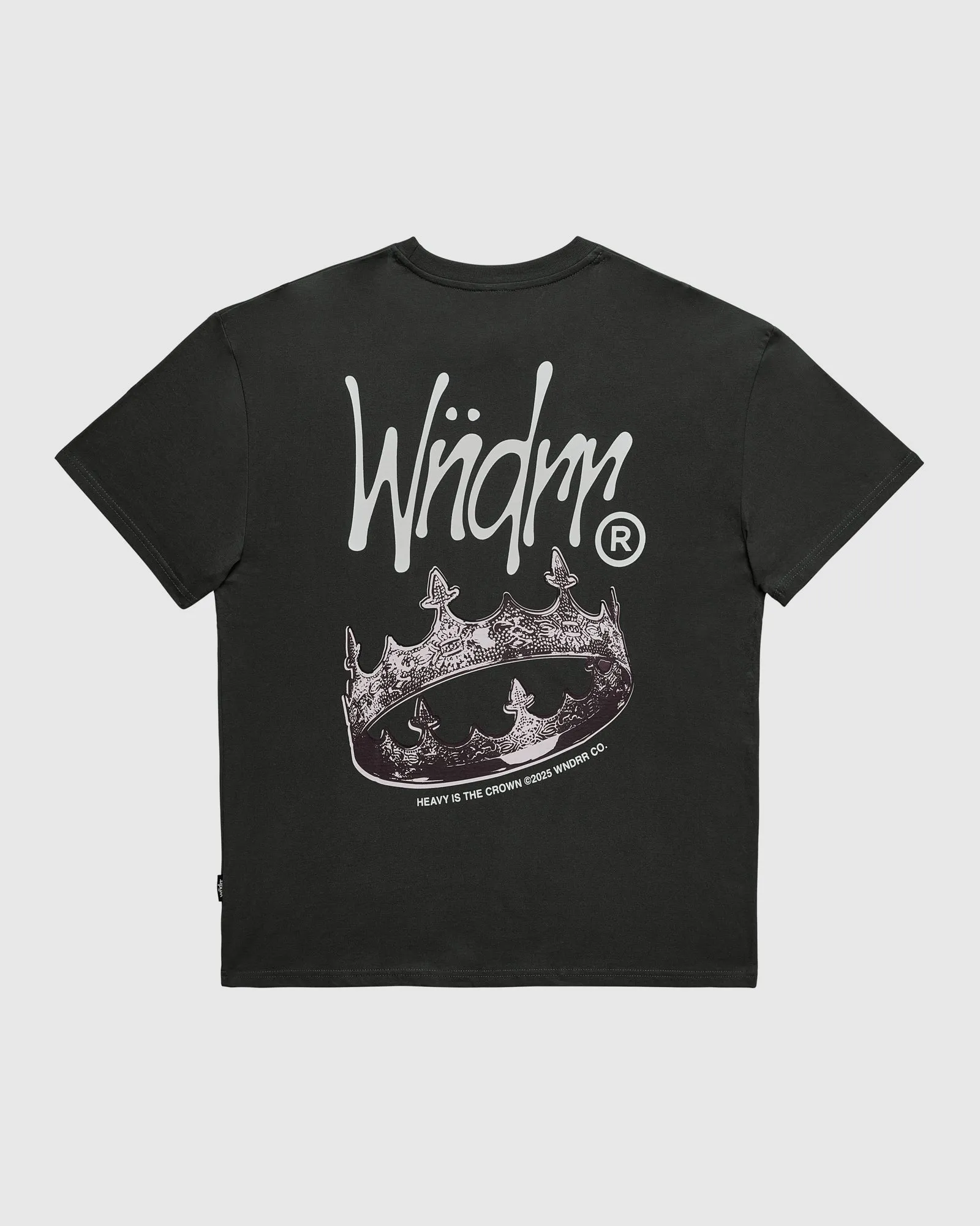 CROWN BOX FIT TEE - CHARCOAL sold by WNDRR