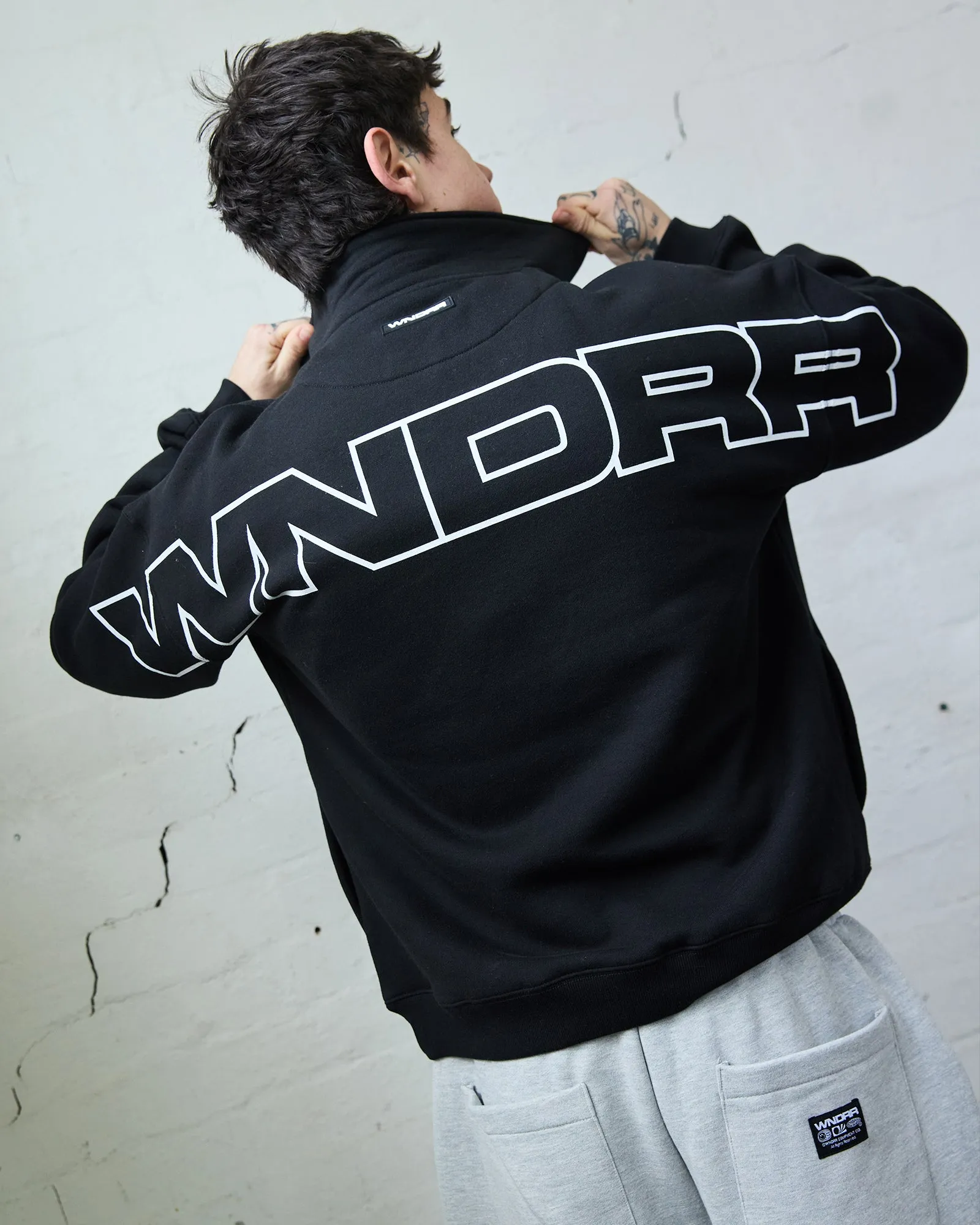 PATRON 1/4 ZIP SWEAT - BLACK sold by WNDRR product image thumbnail 2