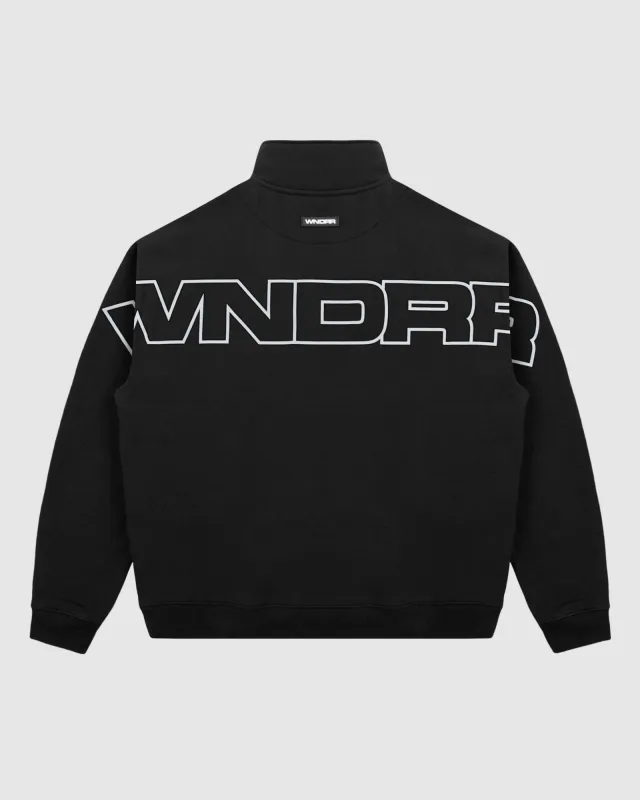 PATRON 1/4 ZIP SWEAT - BLACK sold by WNDRR