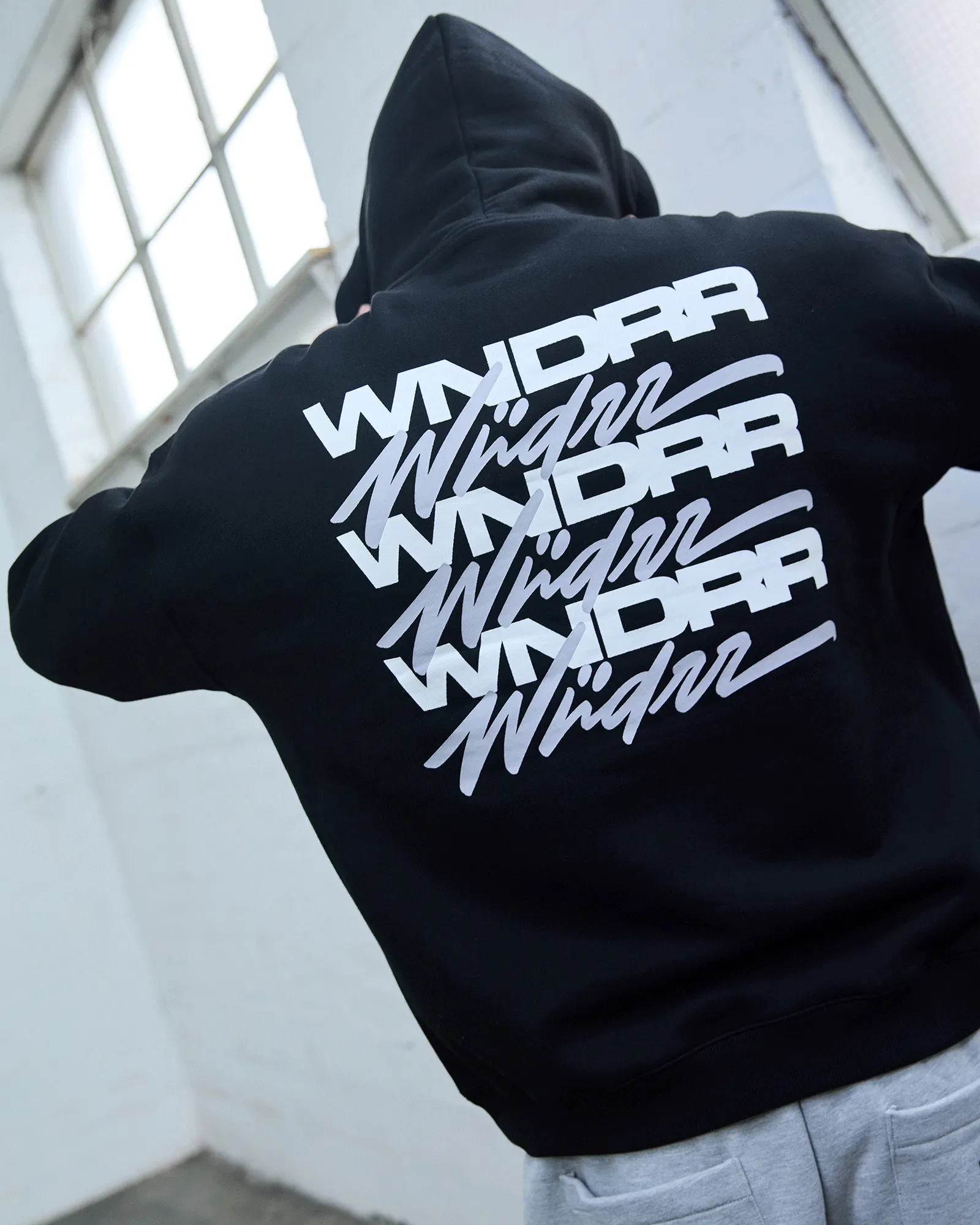 HEX HOOD SWEAT - BLACK sold by WNDRR product image thumbnail 2