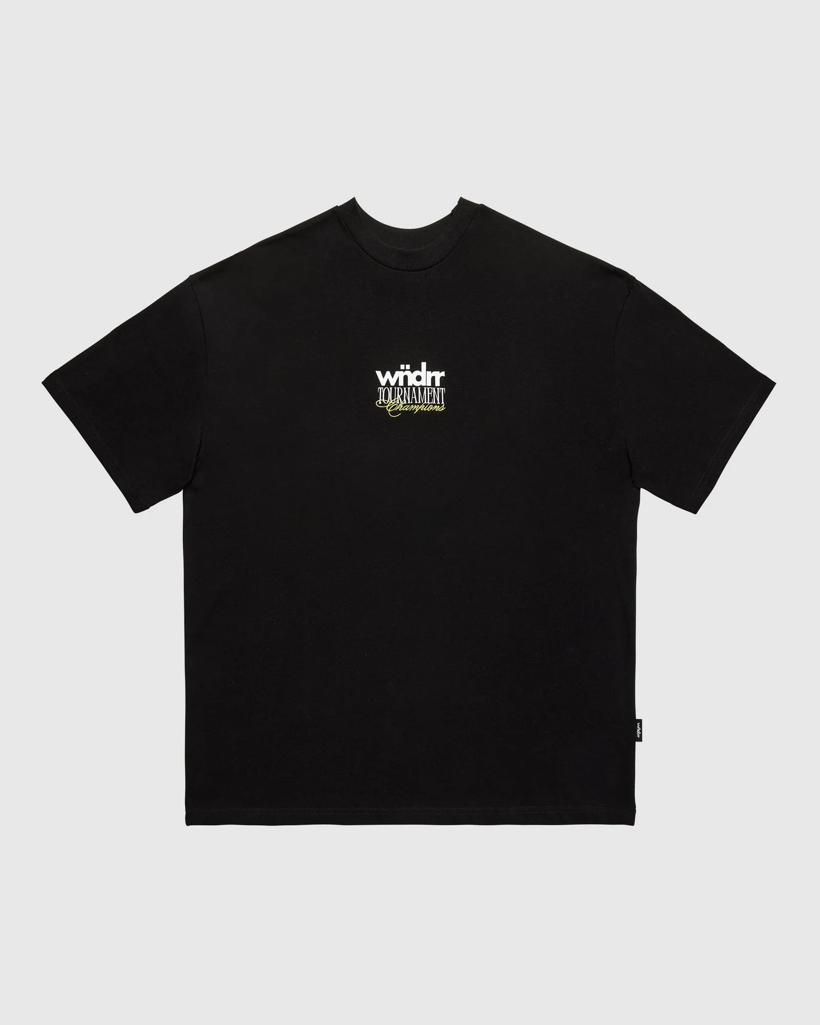 TOURNAMENT HEAVY WEIGHT TEE - BLACK sold by WNDRR product image thumbnail 3