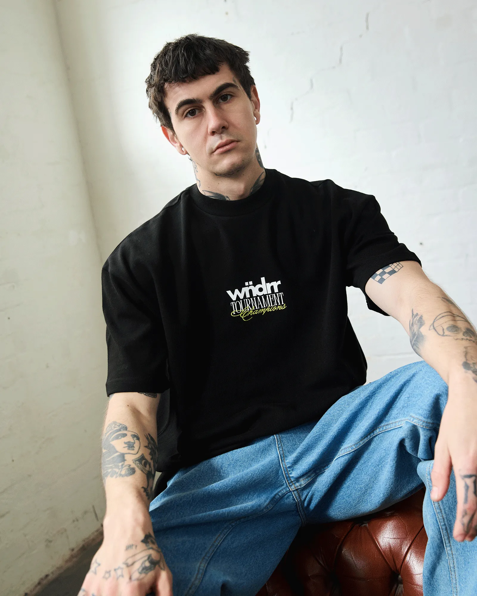 TOURNAMENT HEAVY WEIGHT TEE - BLACK sold by WNDRR product image thumbnail 4