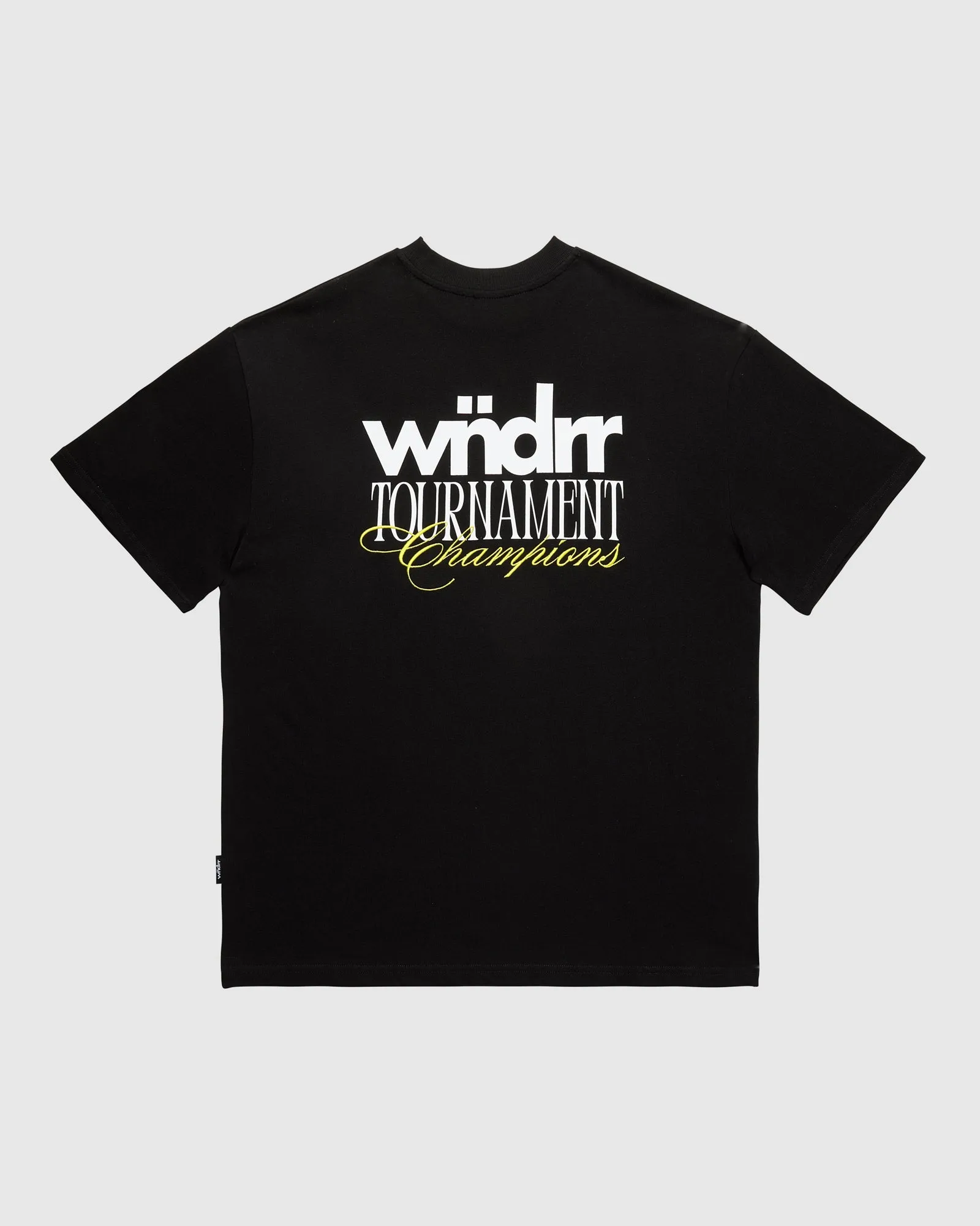 TOURNAMENT HEAVY WEIGHT TEE - BLACK sold by WNDRR