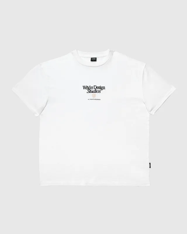 ATELIER BOX FIT TEE - WHITE sold by WNDRR