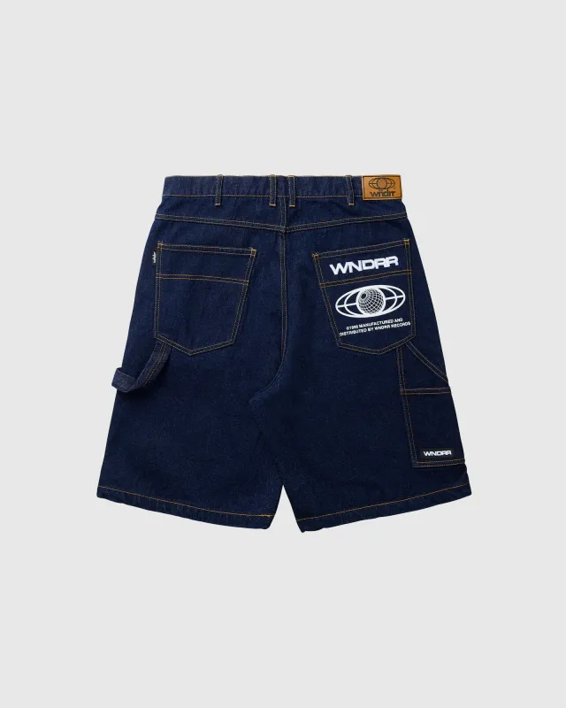BOOSTER DENIM SHORT - WASHED INDIGO made by WNDRR