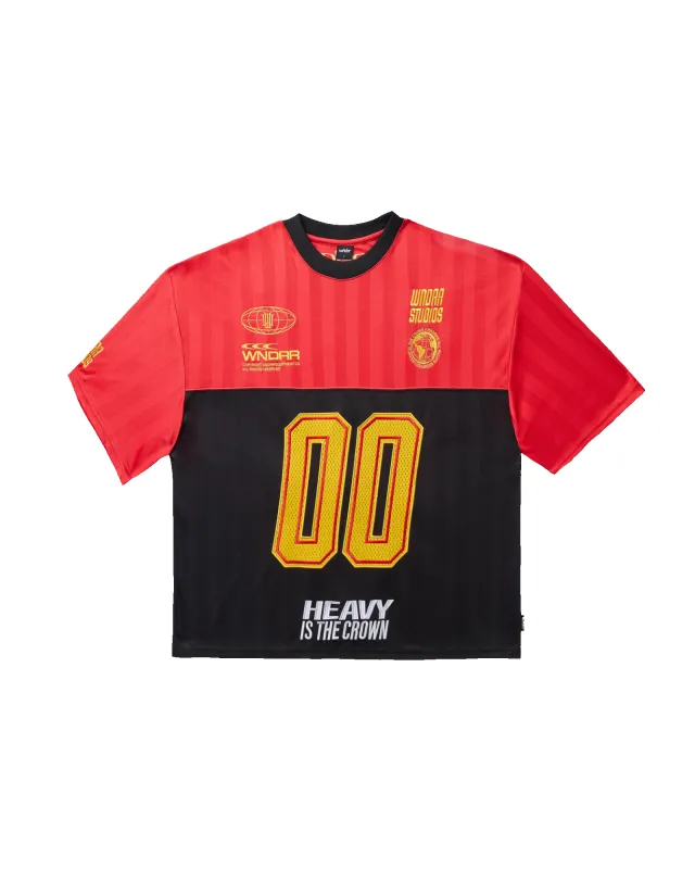 DYNASTY QUARTERBACK JERSEY - RED/BLACK sold by WNDRR