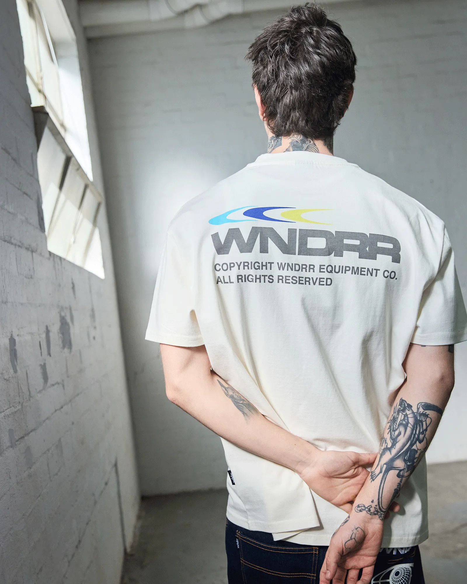 TRIAD BOX FIT TEE - OFF WHITE sold by WNDRR product image thumbnail 2