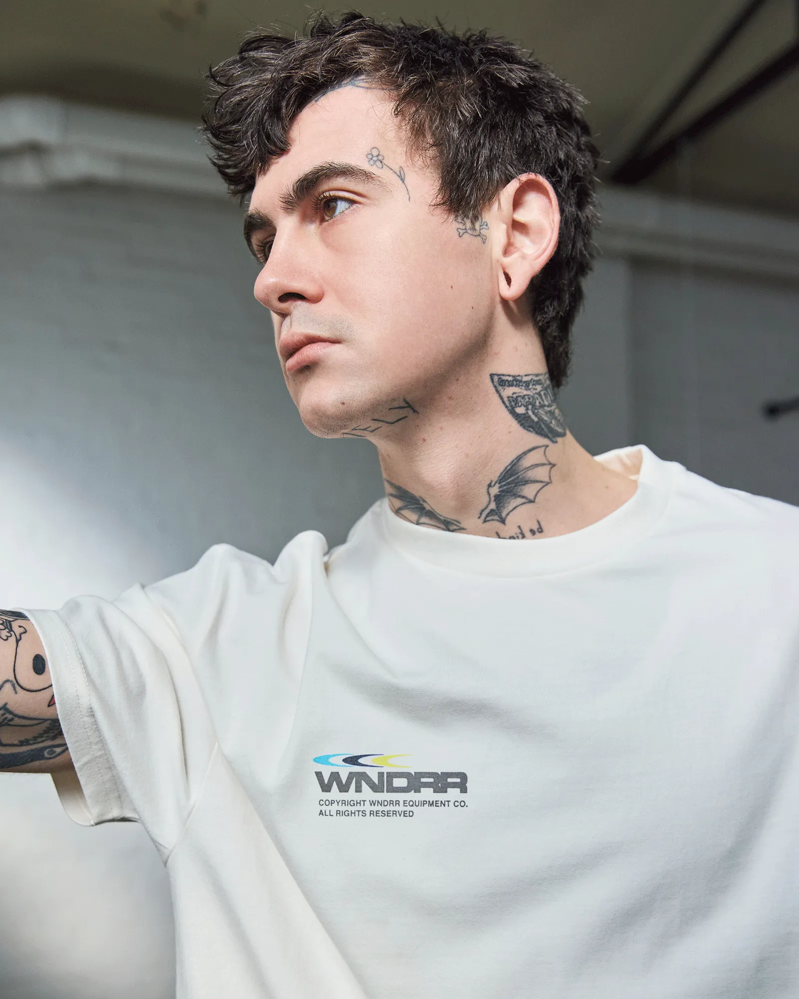 TRIAD BOX FIT TEE - OFF WHITE sold by WNDRR product image thumbnail 5