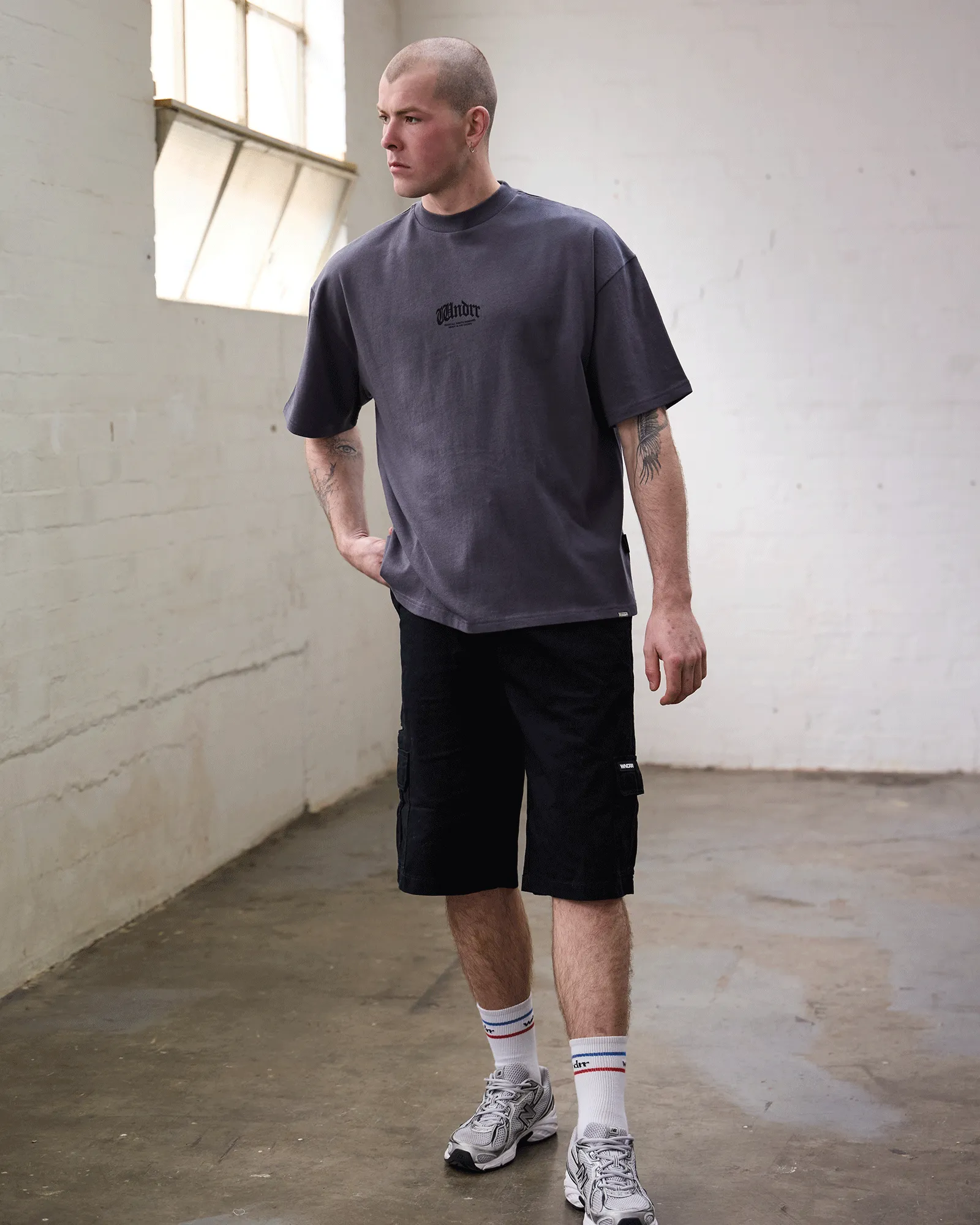 REVIVAL HEAVY WEIGHT TEE - CHARCOAL sold by WNDRR product image thumbnail 5