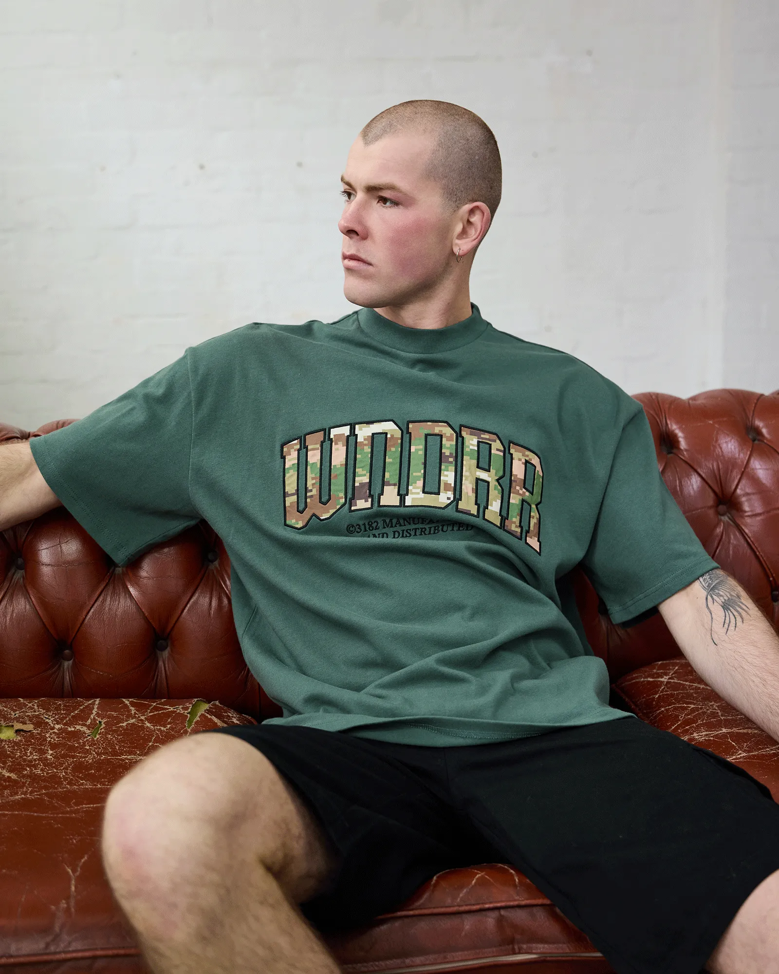 PROTOCOL HEAVY WEIGHT TEE - DARK GREEN sold by WNDRR product image thumbnail 2
