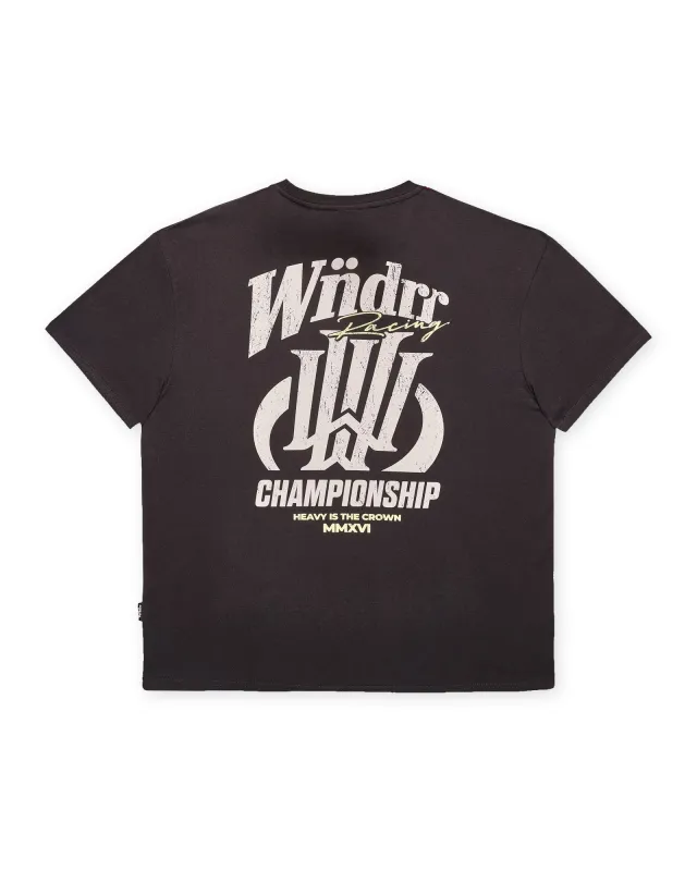 SKYLINE BOX FIT TEE - FADED BLACK sold by WNDRR