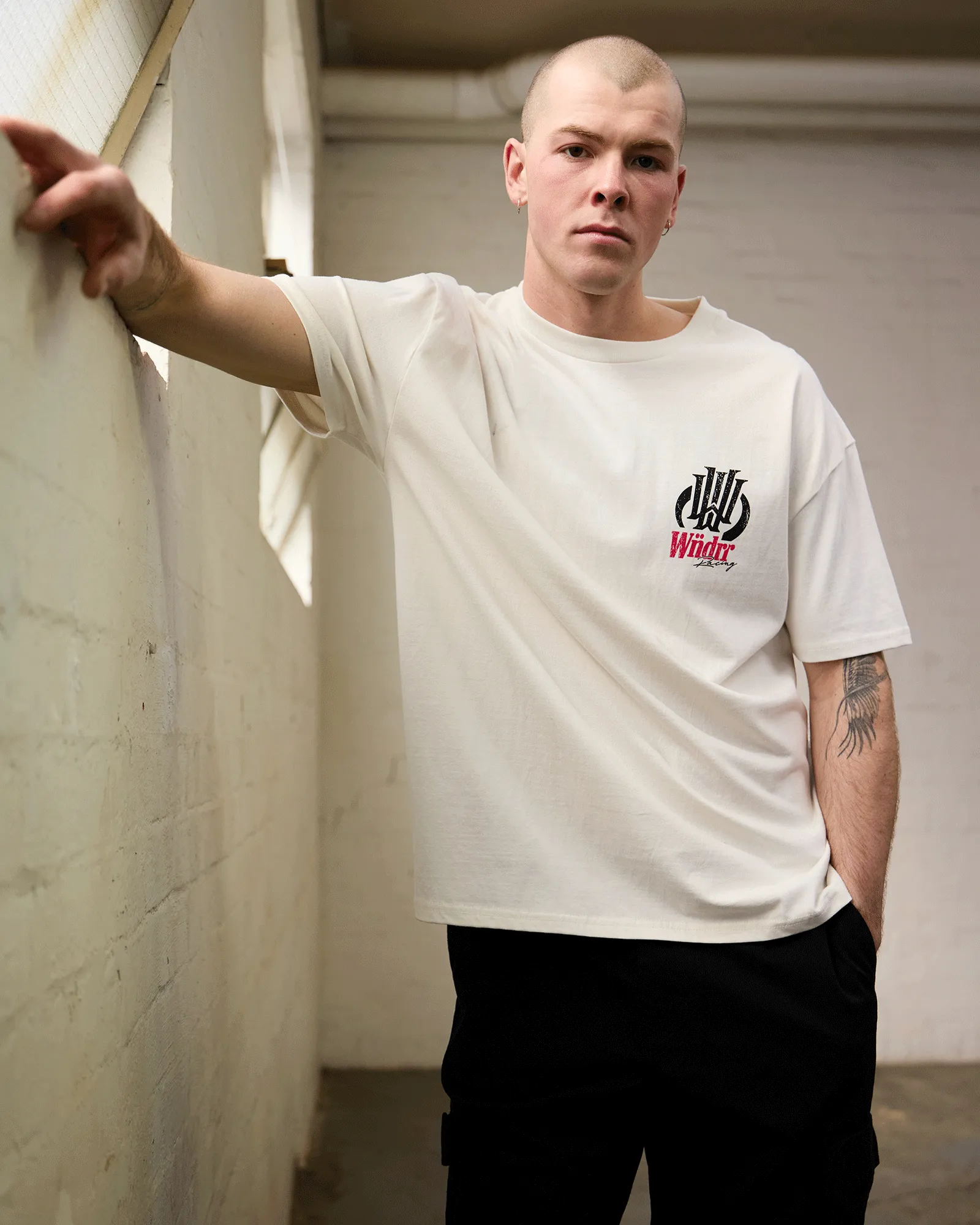SKYLINE BOX FIT TEE - OFF WHITE sold by WNDRR product image thumbnail 5
