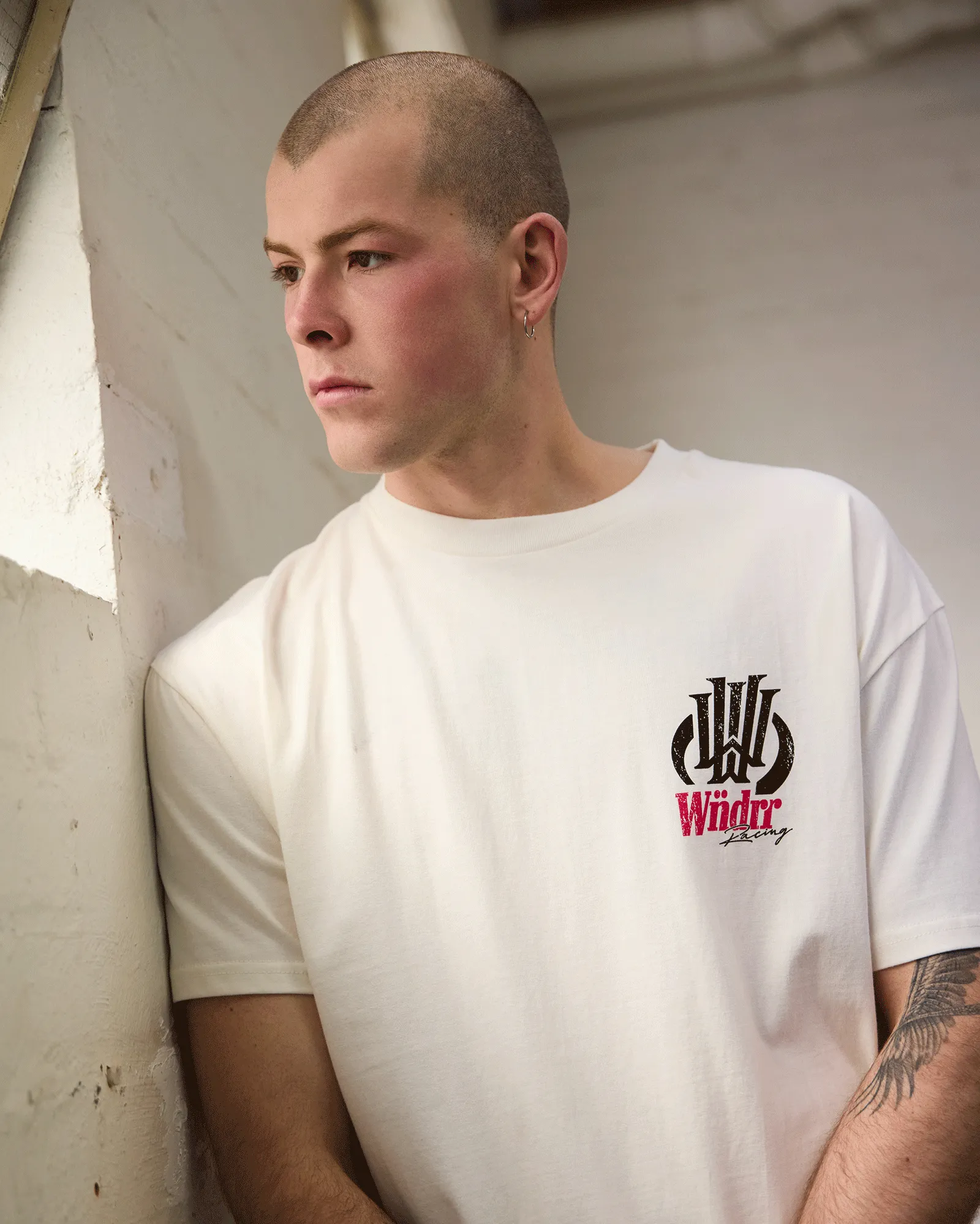 SKYLINE BOX FIT TEE - OFF WHITE sold by WNDRR product image thumbnail 4