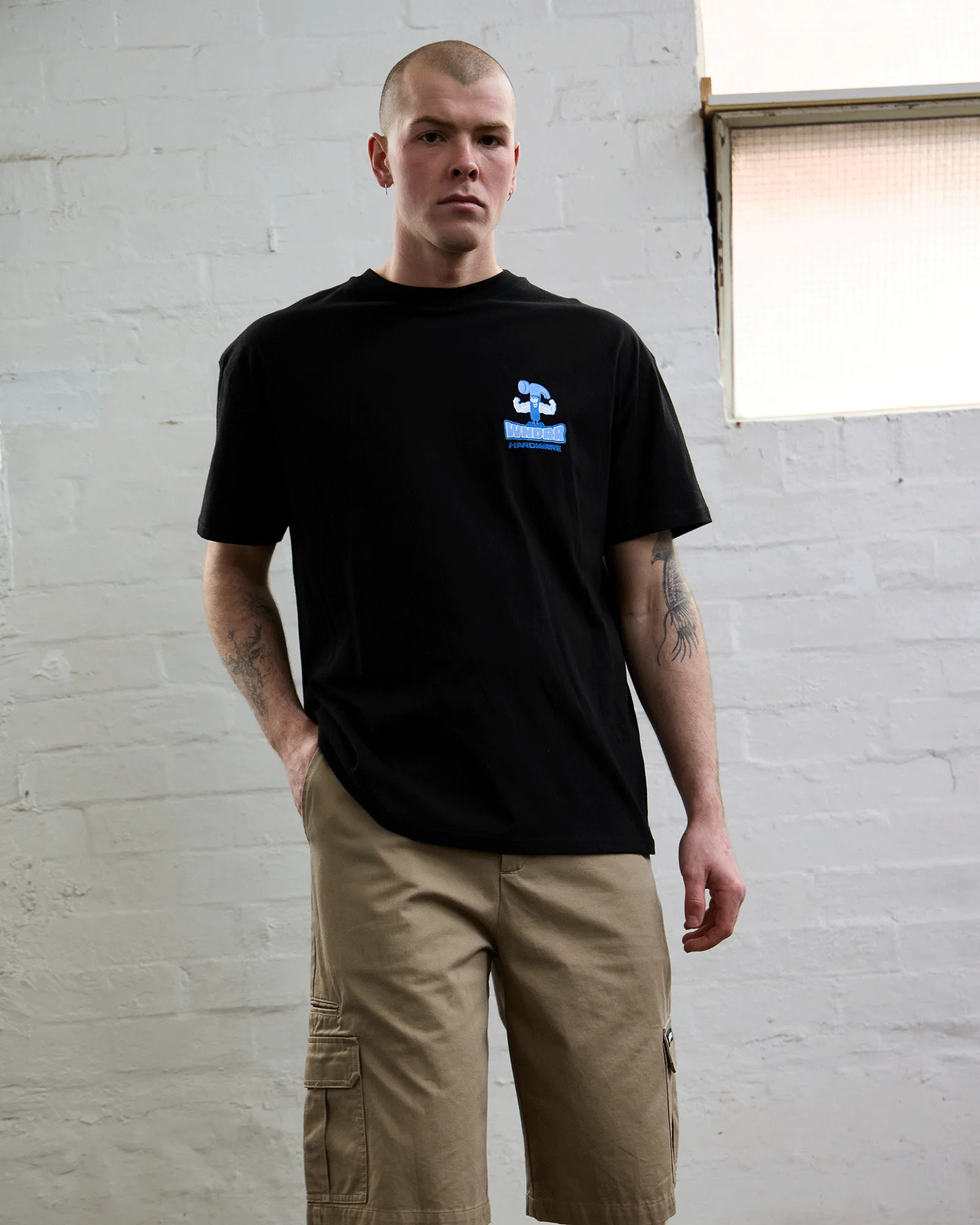 HARDWARE BOX FIT TEE - BLACK sold by WNDRR product image thumbnail 5