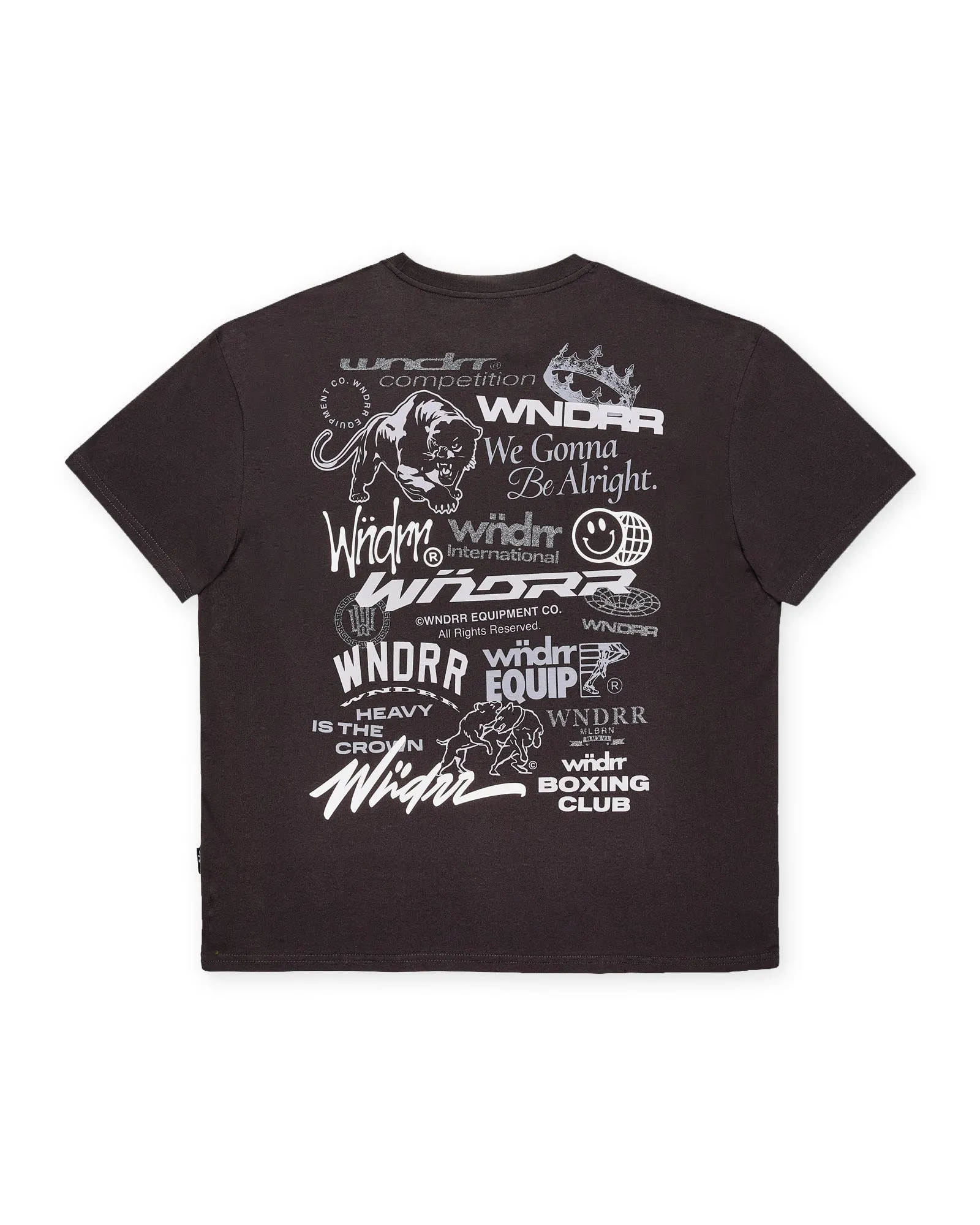 SYNDICATE BOX FIT TEE - FADED BLACK sold by WNDRR