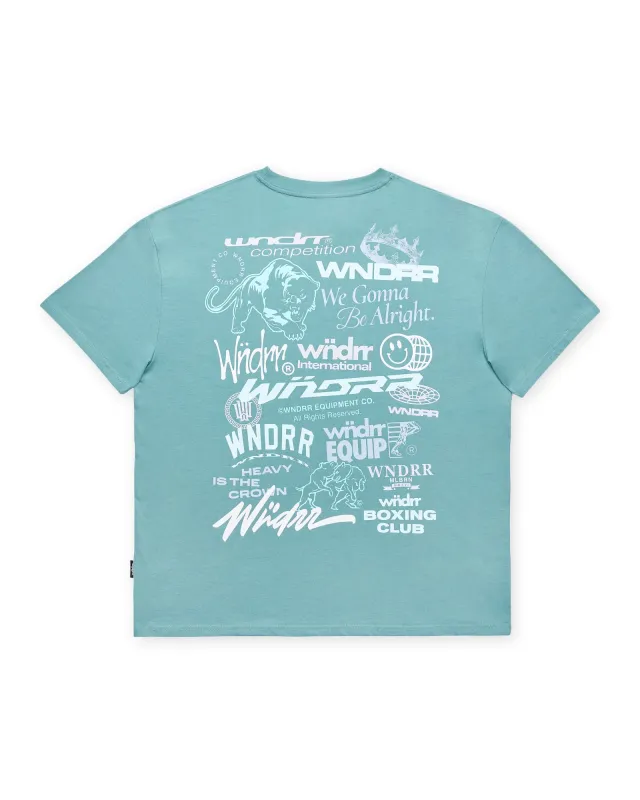 SYNDICATE BOX FIT TEE - DUSK BLUE sold by WNDRR