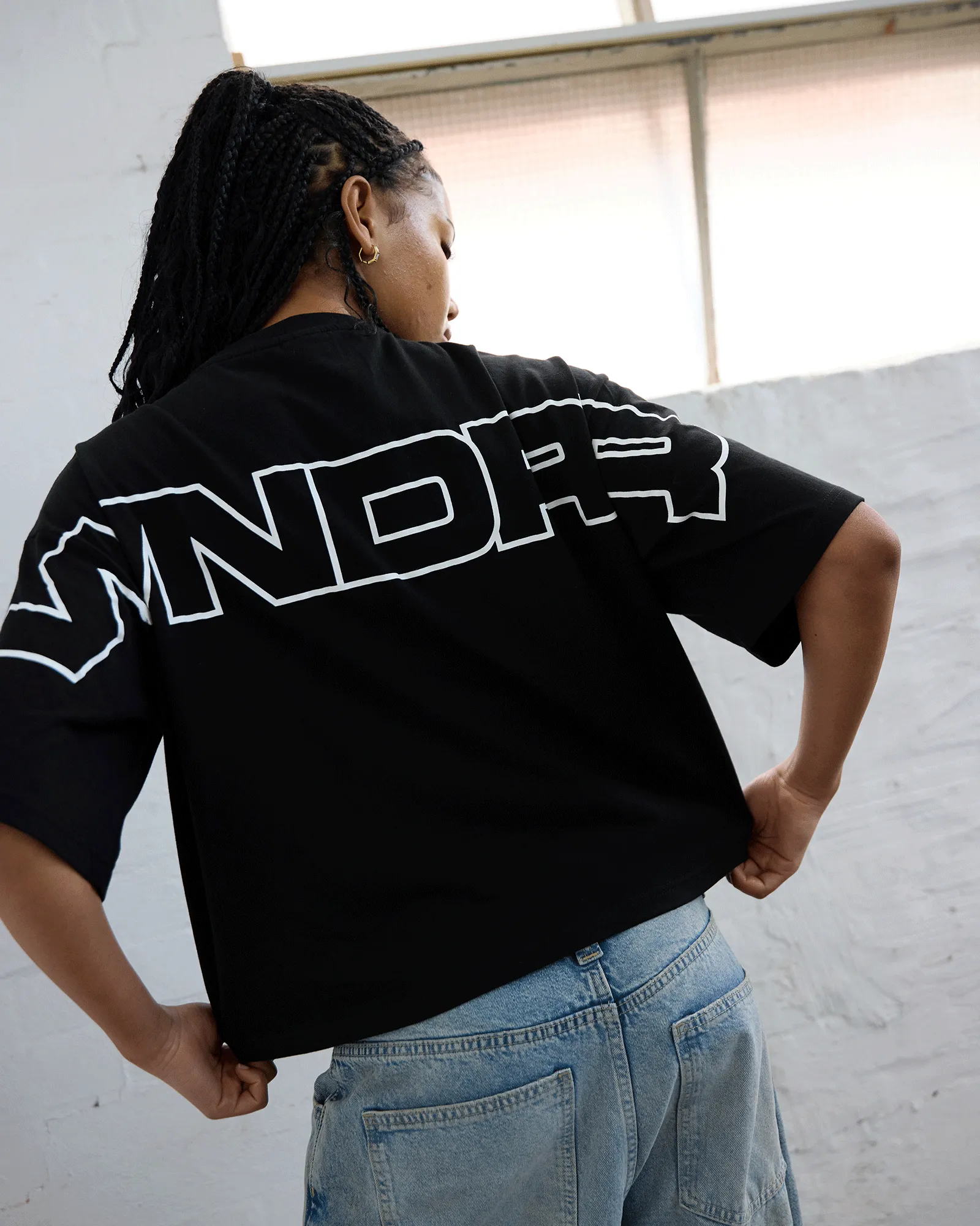 PATRON CROPPED FIT TEE - BLACK sold by WNDRR product image thumbnail 2