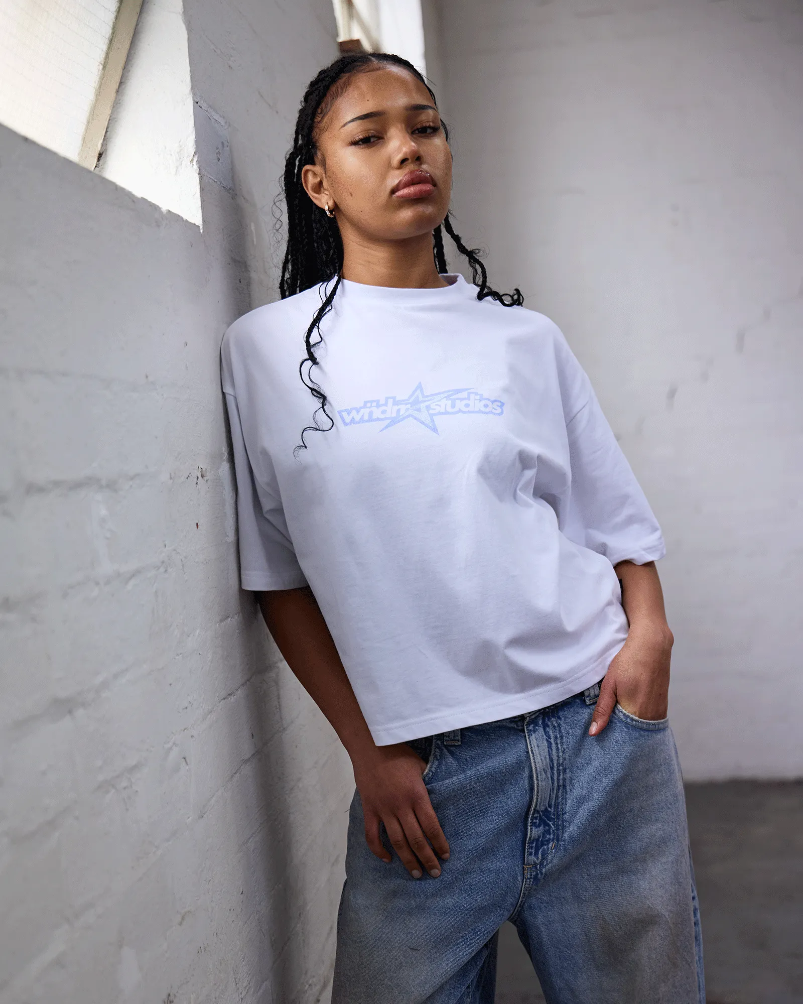 STXR CROPPED FIT TEE - WHITE sold by WNDRR product image thumbnail 5