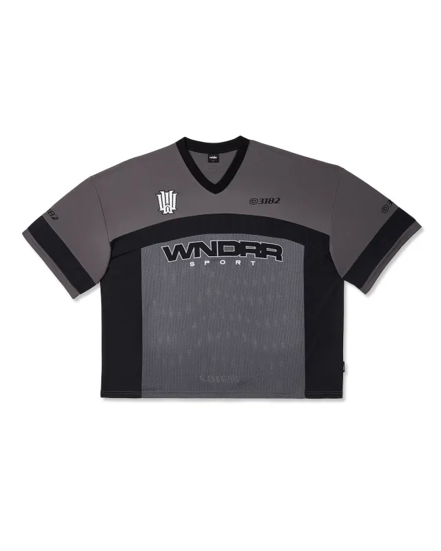 STADIUM QUARTERBACK JERSEY - IRON/BLACK sold by WNDRR
