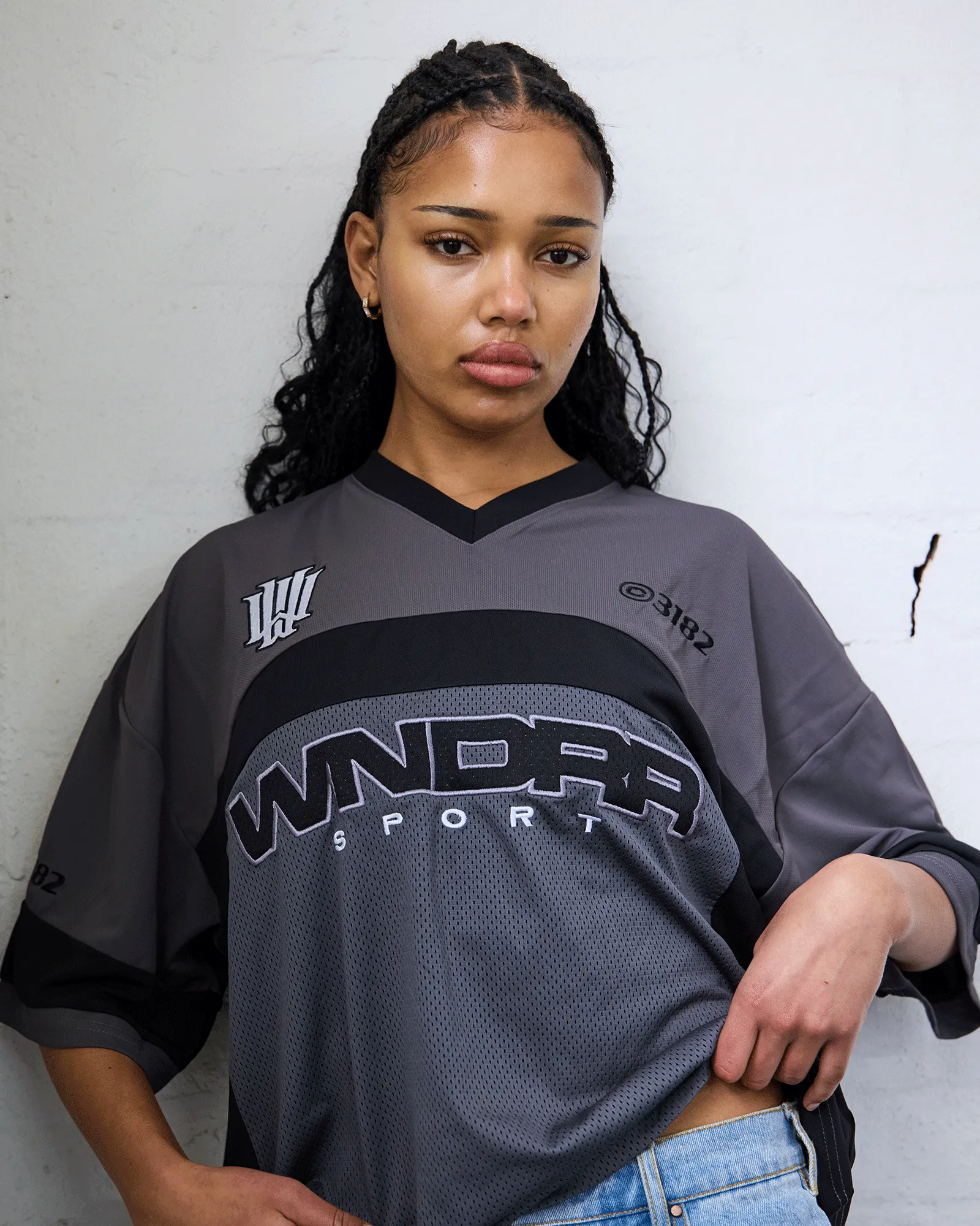 STADIUM QUARTERBACK JERSEY - IRON/BLACK sold by WNDRR product image thumbnail 2