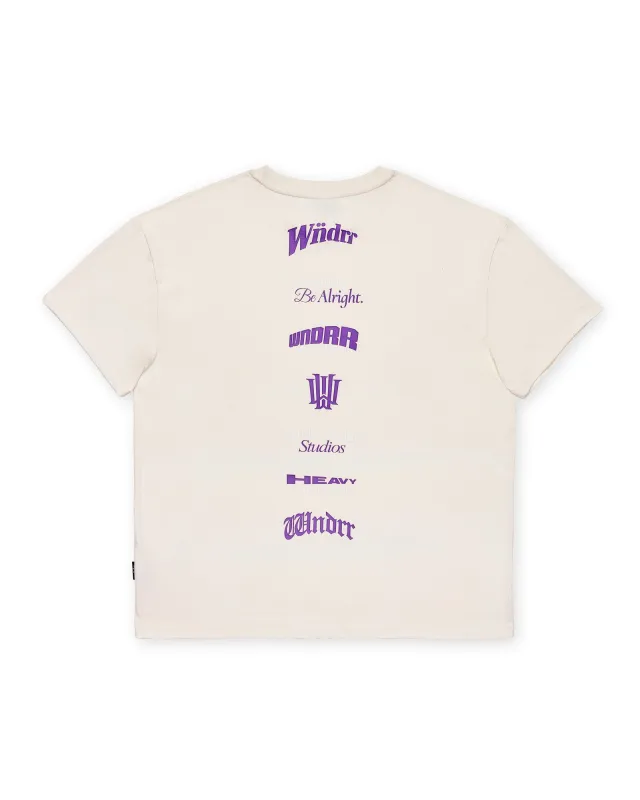 COLLECTIVE BOX FIT TEE - OFF WHITE sold by WNDRR