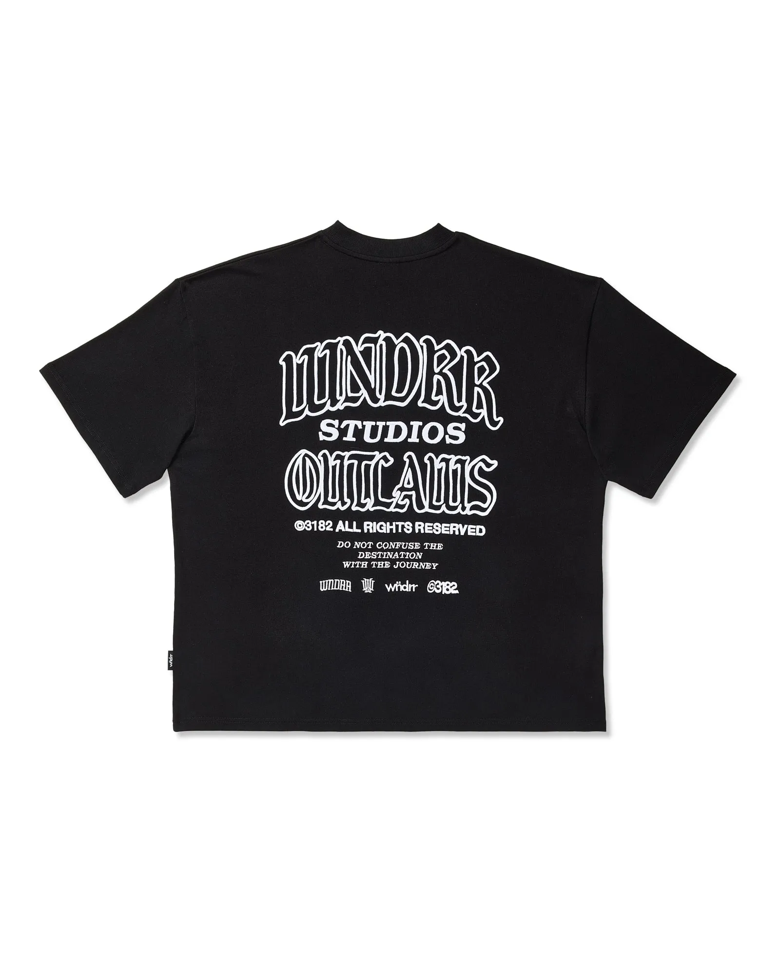OUTLAWS HEAVY WEIGHT TEE - BLACK sold by WNDRR
