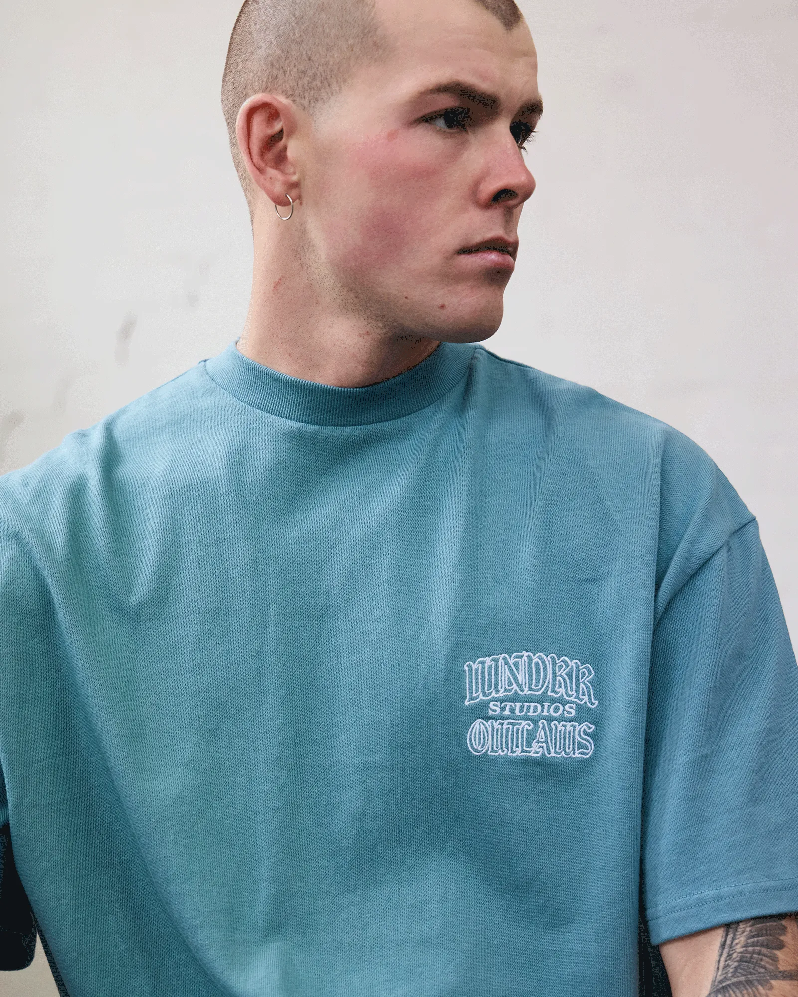 OUTLAWS HEAVY WEIGHT TEE - DUSK BLUE sold by WNDRR product image thumbnail 4