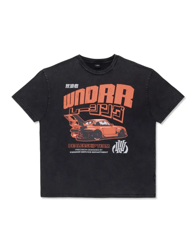 TORQUE BOX FIT TEE - WASHED BLACK sold by WNDRR