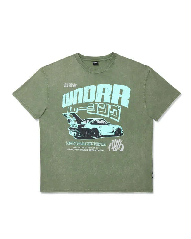 TORQUE BOX FIT TEE - WASHED GREEN sold by WNDRR