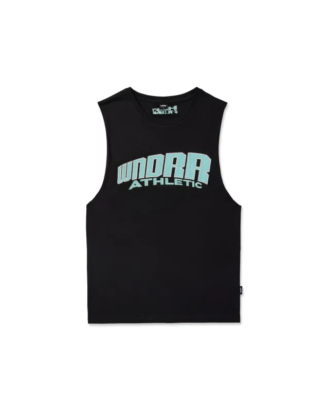 SHIFT MUSCLE TOP - BLACK sold by WNDRR