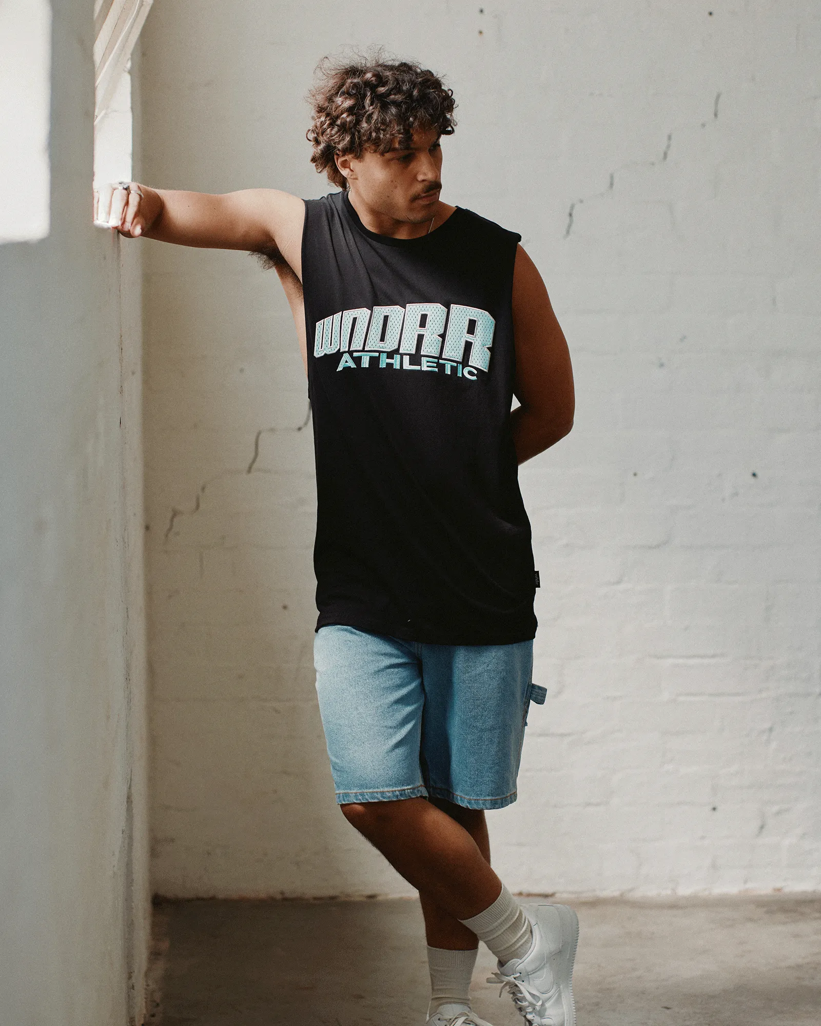 SHIFT MUSCLE TOP - BLACK sold by WNDRR product image thumbnail 5