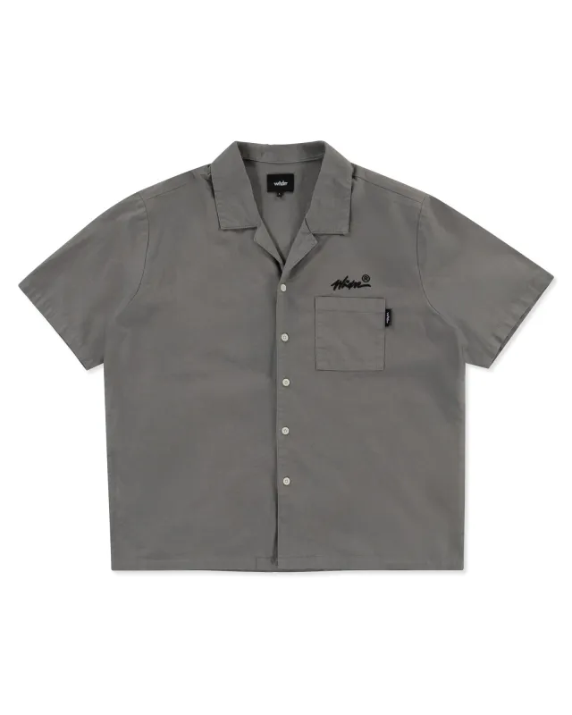 SCRIPT S/S SHIRT - MOON GREY sold by WNDRR