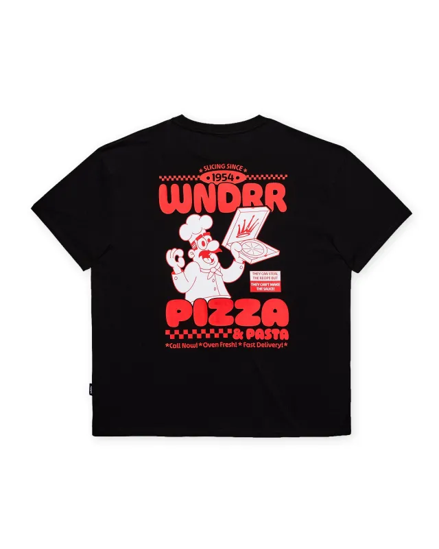 SLICING SINCE BOX FIT TEE - BLACK sold by WNDRR