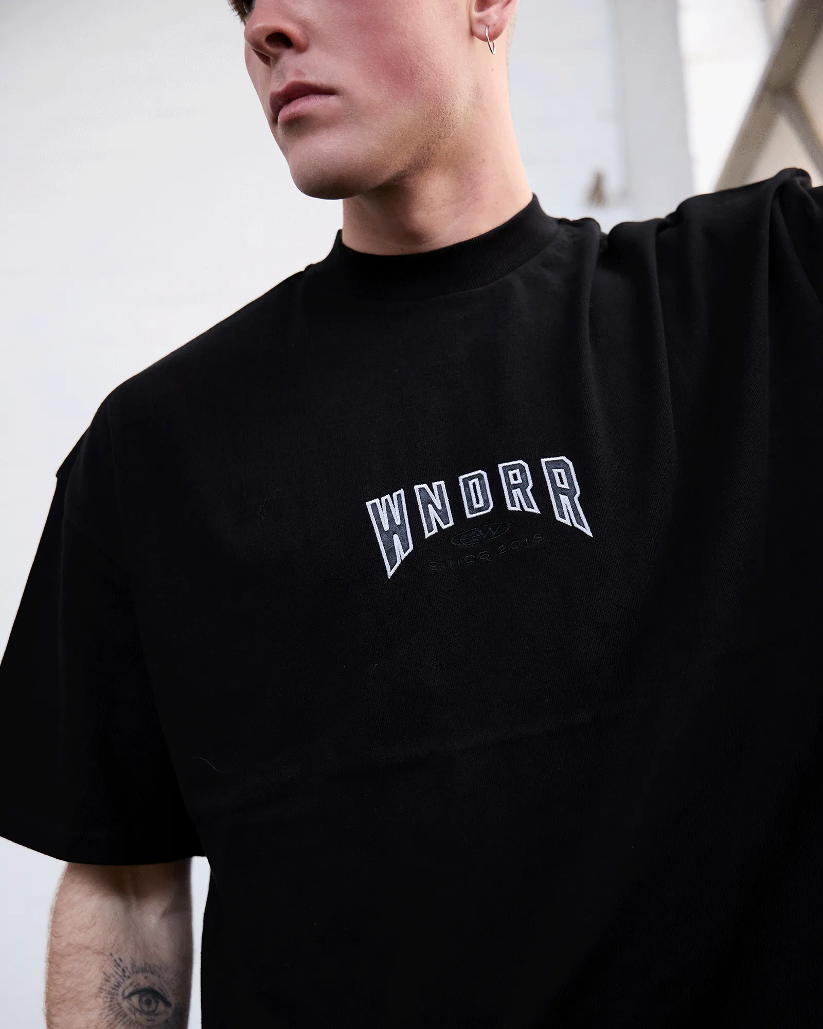 BRIDGE HEAVY WEIGHT TEE - BLACK sold by WNDRR product image thumbnail 3