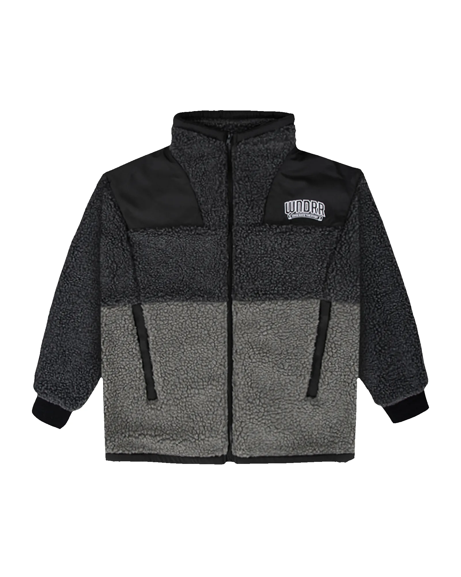 BANNER SHERPA JACKET - BLACK/GREY sold by WNDRR product image thumbnail 3