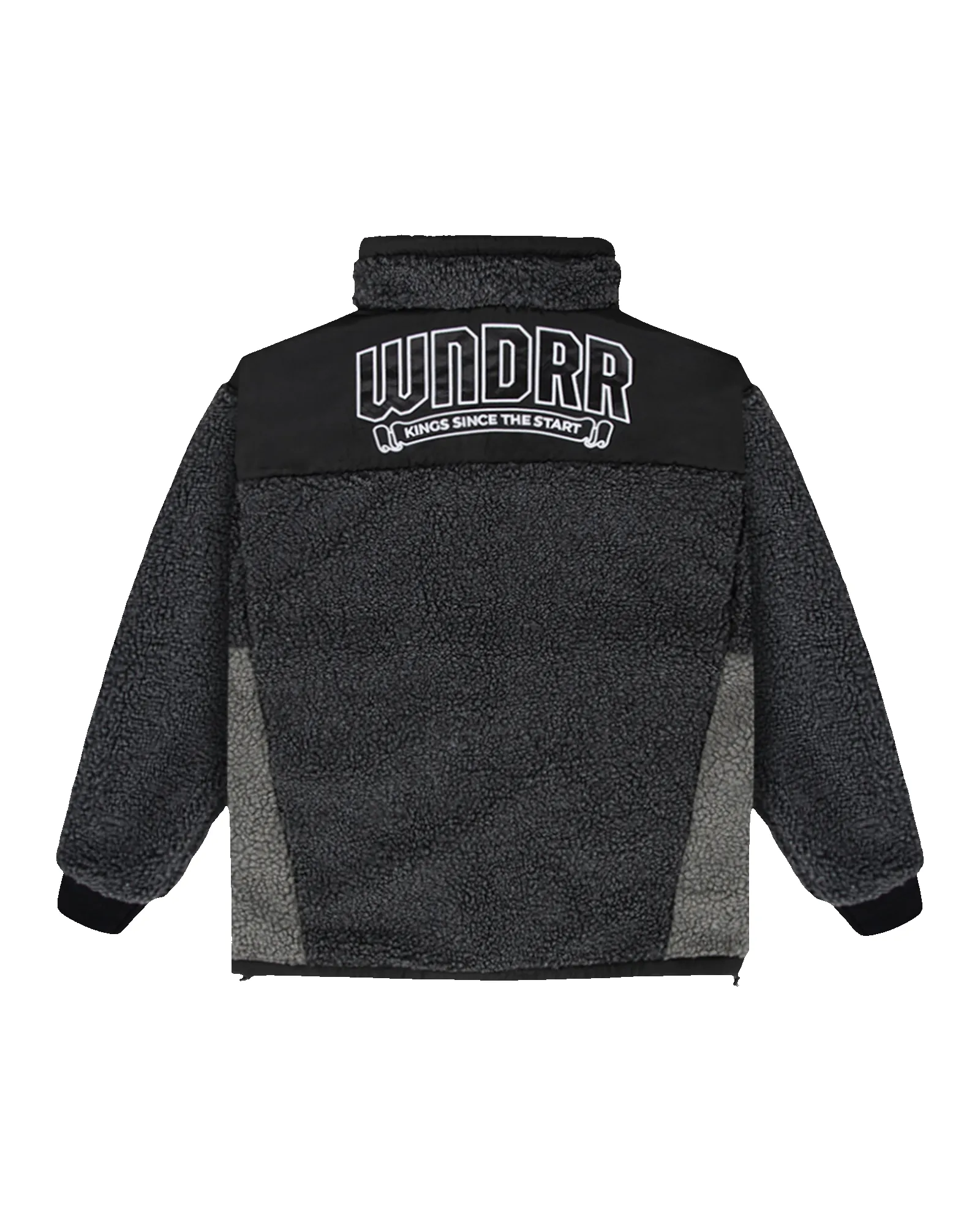 BANNER SHERPA JACKET - BLACK/GREY sold by WNDRR