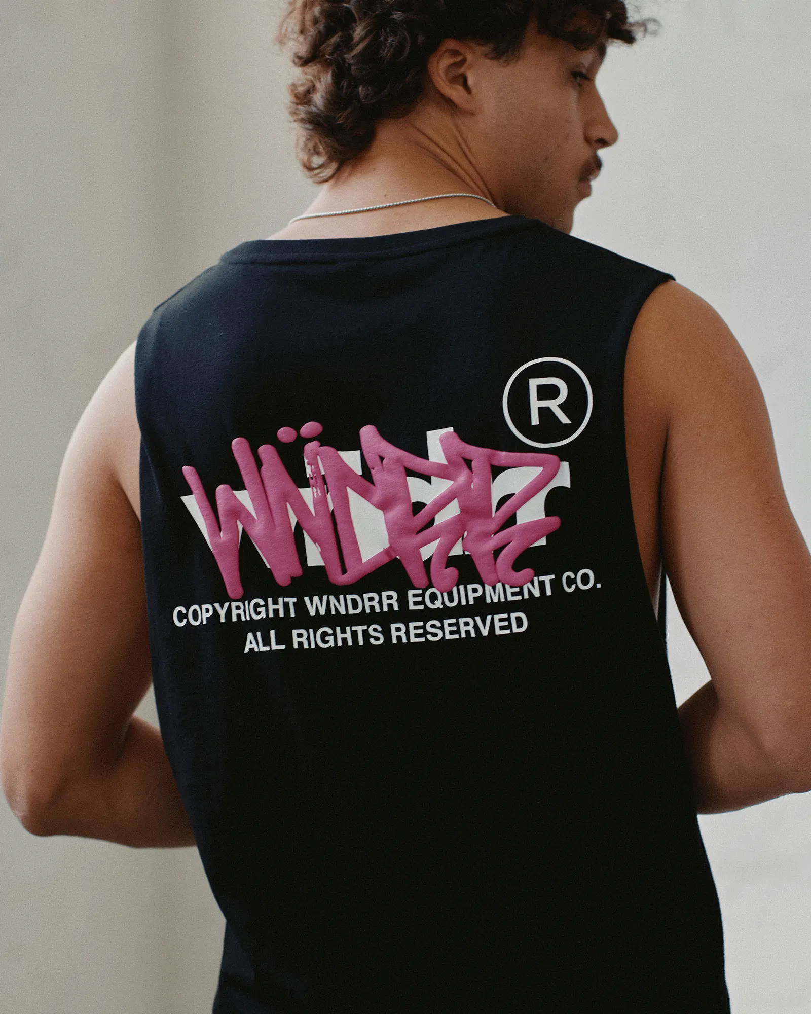 TAGGED MUSCLE TOP - BLACK sold by WNDRR product image thumbnail 2