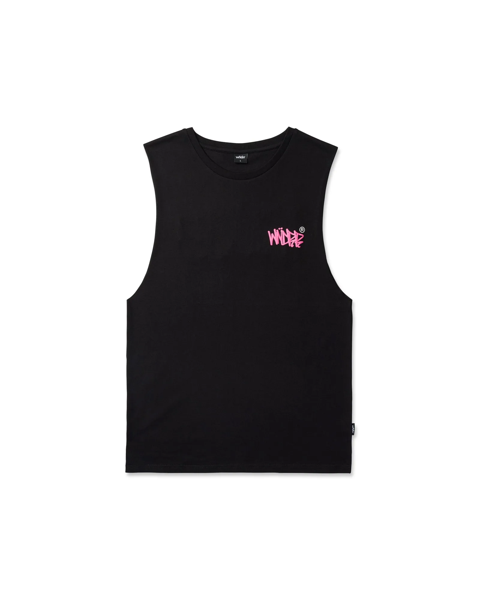 TAGGED MUSCLE TOP - BLACK sold by WNDRR product image thumbnail 3