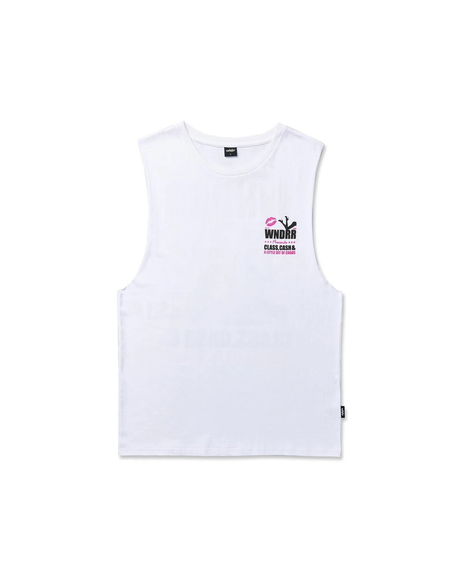 PLEASURE MUSCLE TOP - WHITE sold by WNDRR product image thumbnail 3