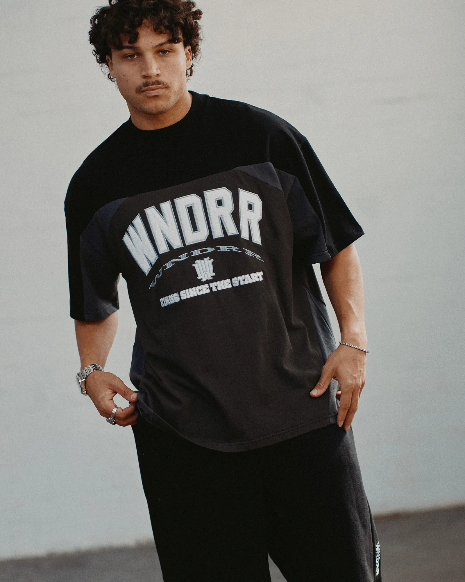 INSTITUTE PANEL CLUB TEE - BLACK/BLACK sold by WNDRR product image thumbnail 2